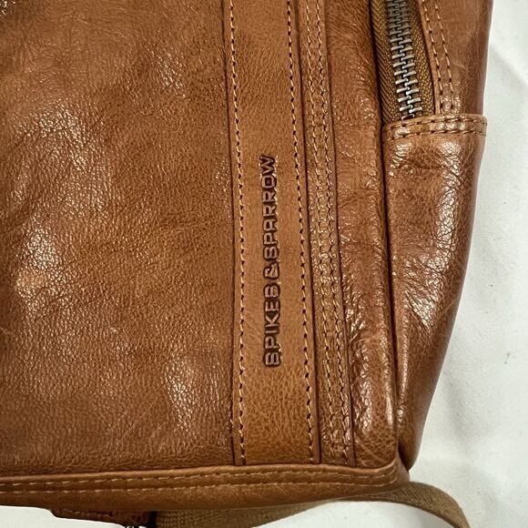 Spikes & Sparrow Leather Sling Bag ONE SHOULDER BACKPACK  BROWN - Picture 3 of 16